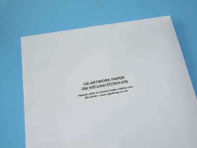 2 x A4 Sheets of Artwork Paper for use with laser printers 2 x A4 Sheets of Artwork Paper for use with laser printers